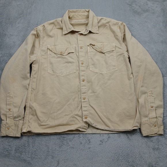 Abercrombie & Fitch Tops - Abercrombie Fitch Top Womens Small Brown Pearl Snap Long Sleeve Preppy